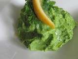 Puree de petits pois citron confit coriandre et bonne fete a toutes les mamans