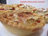 Tartelettes endives jambon camembert