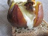 Tartine de figues roties chevre noix miel