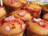 Muffins aux pralines roses