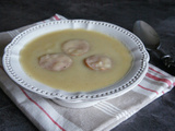 Soupe de panais et de lentilles Corail parfumée à la saucisse de Morteau