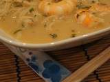 Soupe lait de coco crevettes