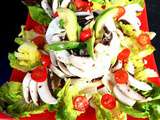 Salade champignons frais et avocats