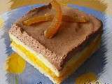 Entremet aux amandes, confit d'orange, vanille et chocolat (2e version)