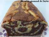 Gâteau marbré aux chocolats noir et blond