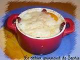 Oeufs cocottes aux champignons, magrets de canard, fromage