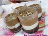 Verrines aux 3 chocolats