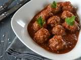 Boulettes de viande au riz, sauce tomate aux épices