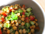 Salade de pois chiches au Zaatar libanais