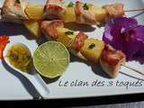 Brochette de dinde à l’ananas