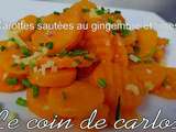 Carottes sautées au gingembre et aux limes