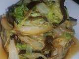 Chou chinois aux champignons noirs