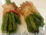 Fagots de haricots verts lardés