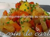 Poêlée de légumes-racines au caramel salé