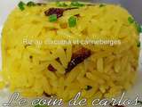 Riz au curcuma et canneberges