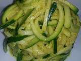 Spaghettis de courgette au curry