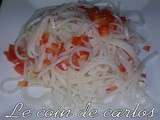 Tagliatelles de riz aux tomates