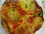 Tortilla de pommes de terre aux poivrons rouges