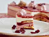 Entremet cranberry, framboise et chocolat blanc