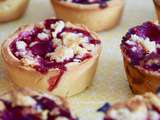 Mini tartes crémeuses à la framboise et crumble