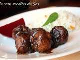 Boulettes aux canneberge et au piment rouge( mijoteuse)