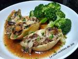 Coquilles farcies au boeuf stroganoff