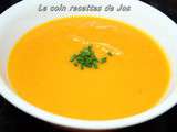 Crème de carottes,patates douces et gingembre