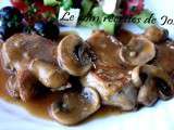 Médaillons de porc, sauce aux champignons