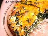 Quiche sans croûte aux champignons, épinrds et fêta