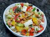 Salade grecque de lentilles