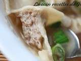 Soupe won ton au poulet