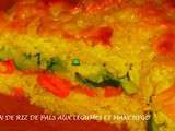 Gratin de riz de pals et légumes au manchego