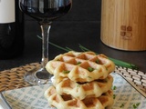 Gaufres de Liège au chèvre et herbes du jardin