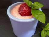 Mousse de fraises au basilic