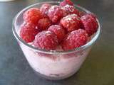 Mousse de framboises et fromage blanc