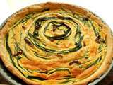 Tarte tourbillonante aux jeunes fanes de poireaux