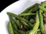 Haricots verts basilic gingembre au bacon