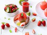 Bavarois fraise cœur coulant au kiwi