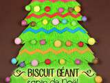 Biscuit géant sapin de Noël