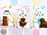 Cookie pops « Lapins de pâques »