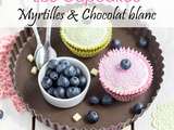 Cupcakes Myrtilles / Chocolat blanc