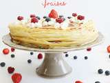 Gâteau de crêpes aux fraises