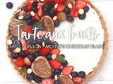 Tarte aux fruits rouges et chocolat blanc sans cuisson