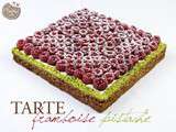 Tarte framboise pistache