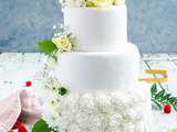 White wedding cake