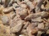 Émincé de poulet au citron et champignons