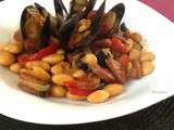 Haricots d’Espagne aux moules et chorizo