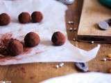 Truffes au chocolat amandes caramélisées et oranges confites