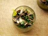 Verrine champignon-pistache