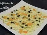 Carpaccio de courgettes